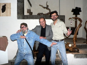Antonio Moschetto insieme al maestro Pippo Consolo e il fotografo Orazio D’Alì