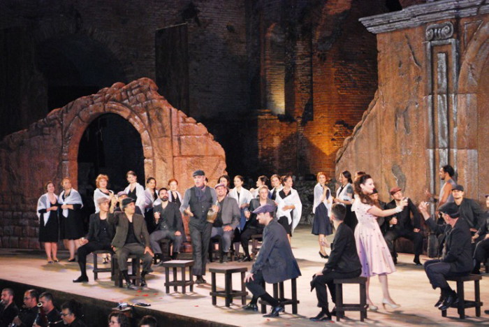 Il 22 Agosto a Teatro Antico “Cavalleria Rusticana” per la regia di Bruno Torrisi e Maria Grazia Bonelli: le riprese della BBC