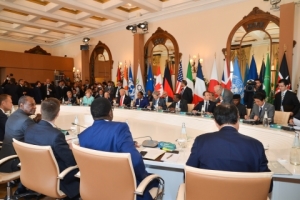 Il tavolo di lavoro con i Leaders africani