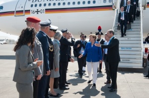 Arrivo Cancelliera Germania Angela Merkel