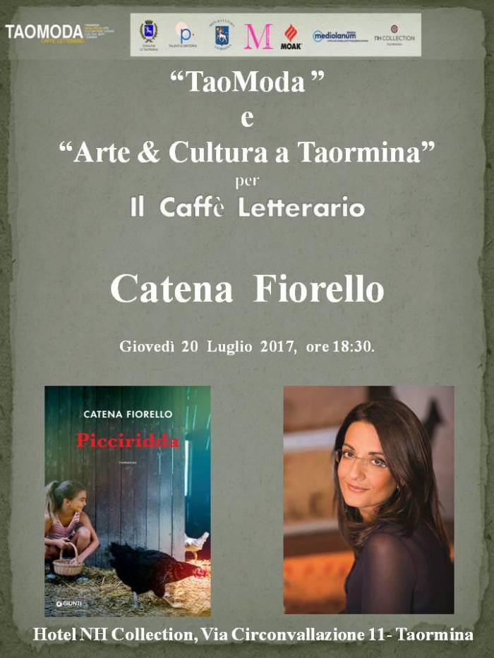 Il 20 luglio Catena Fiorello a TaoModa 2017 per la presentazione del suo libro “Picciridda”