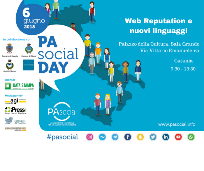 Arriva il PA Social Day, il 6 giugno in tutta Italia: in Sicilia si svolgerà a Catania