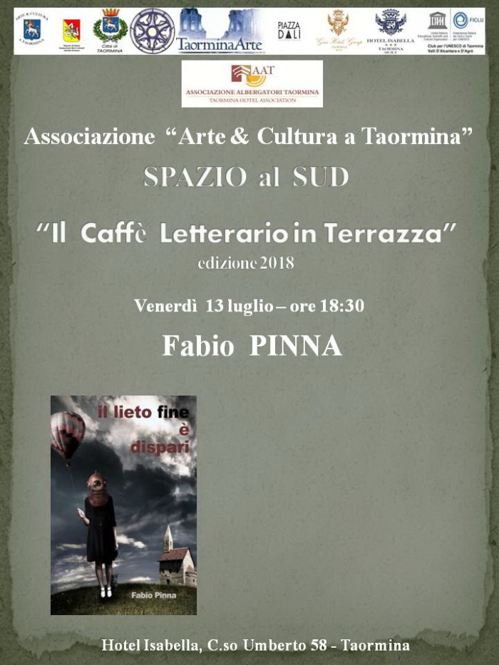Il 13 luglio a Taormina nuovo appuntamento con il Caffè letterario di “Spazio al Sud”