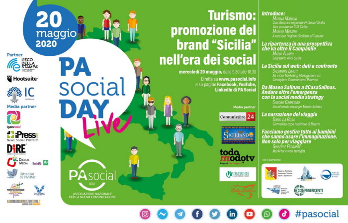IL 20 MAGGIO LA TERZA EDIZIONE DEL PA SOCIAL DAY. COMPLETAMENTE ONLINE, Domani 14 maggio il live di presentazione del programma