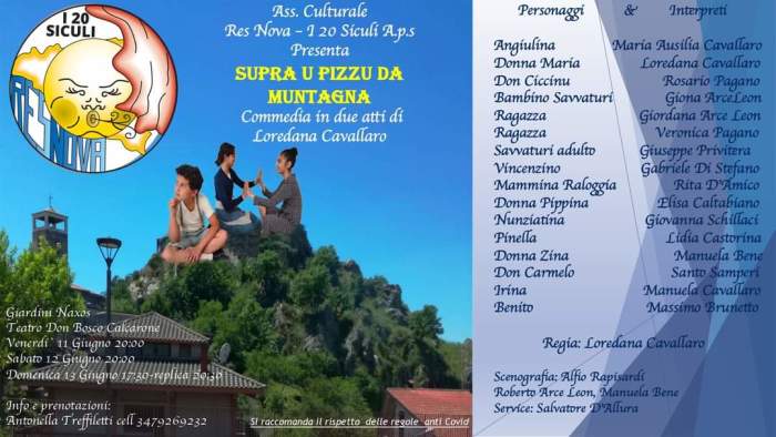 A Giardini Naxos si torna a fare teatro. Loredana Cavallaro ritorna in scena con la sua nuova commedia inedita intitolata “Supra u pizzu da muntagna”