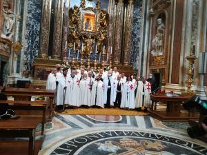 La foto di gruppo nella Basilica di Santa Maria Maggiore