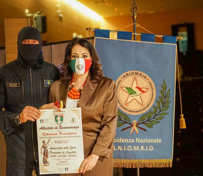 Premiata a Misterbianco la messinese Silvana Paratore con il Premio “Sport e Legalità”