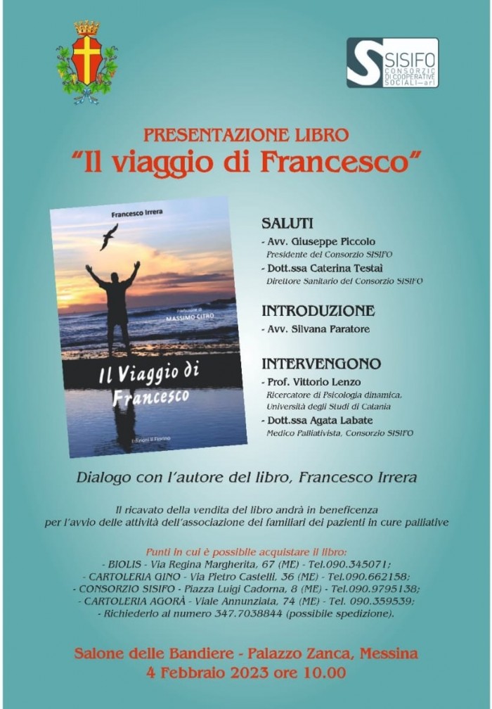 A Messina sabato 4 febbraio la presentazione del libro di Francesco Irrera