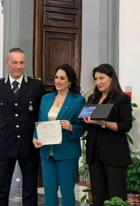 Nella foto  Ugo Angeloni, comandante generale della polizia locale di Roma Capitale, l’Avv Silvana Paratore e Katia La Rosa fondatrice e Presidente di ITDIFESA