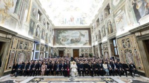 La foto di gruppo con il Papa