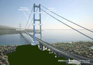  Il Rendering concept del Ponte di Messina come lo immagina Andrea Franceschetti