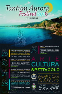 La locandina del "Tantum Aurora Festival"