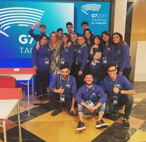 I ragazzi dell'accoglienza dell'Hilton