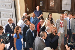 L'arrivo della Presidente di Malta al Palazzo del Rettorato in Piazza Università