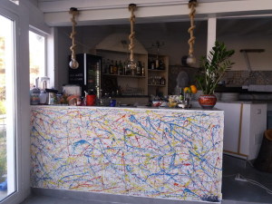 Un dipinto realizzato da Luigi Centra a  Villa Caruso