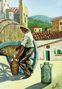 Leotti paesaggio con carretti